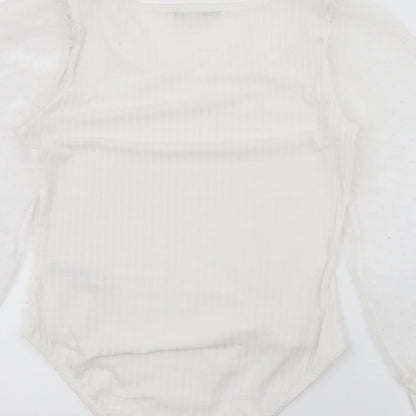Womens UK Size 14 Quiz White Pullover Jumper
