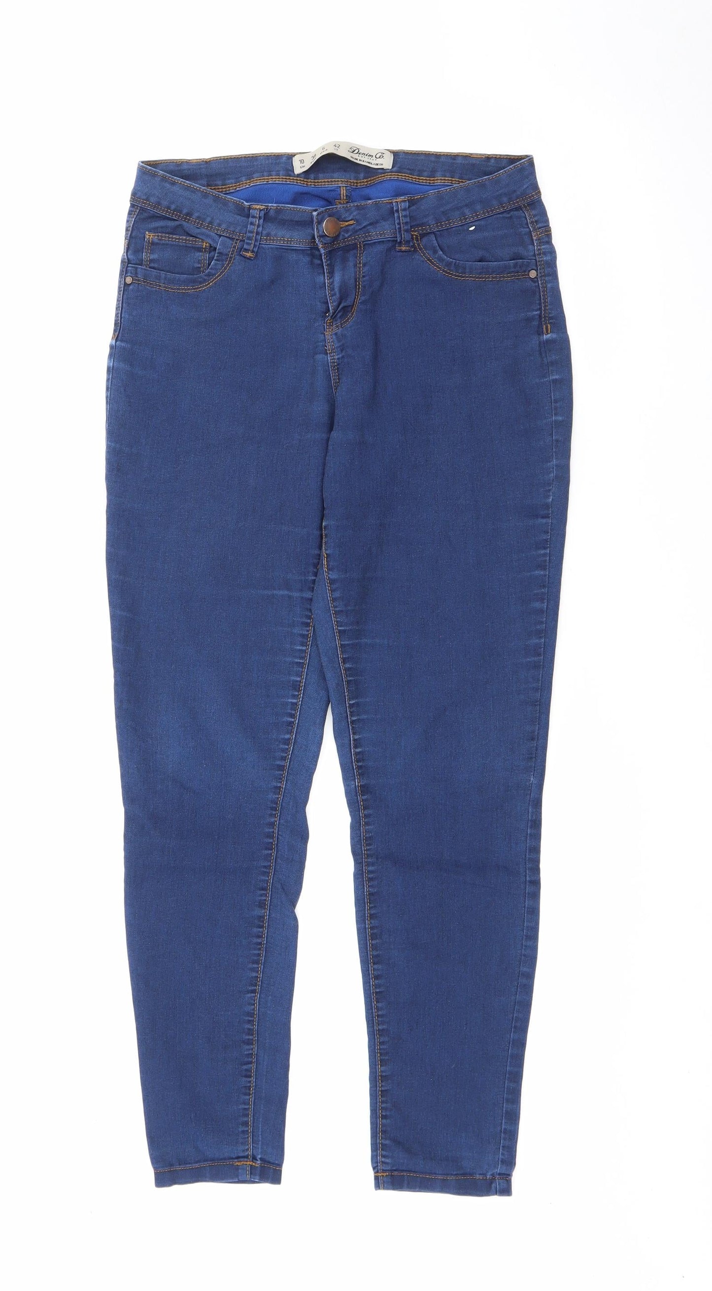 Denim Co Womens Blue  Cotton Skinny Jeans Size 10 L26 in Regular