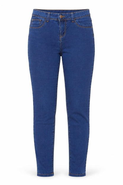 Front view of Denim Co women’s blue cotton skinny jeans, size UK 10, 26-inch leg regular