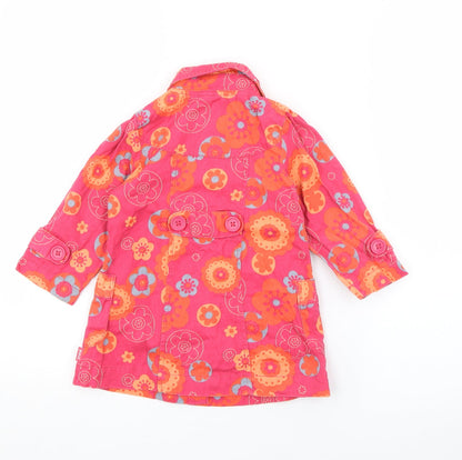 Pumpkin Patch Girls Pink Floral  Jacket  Size 2 Years