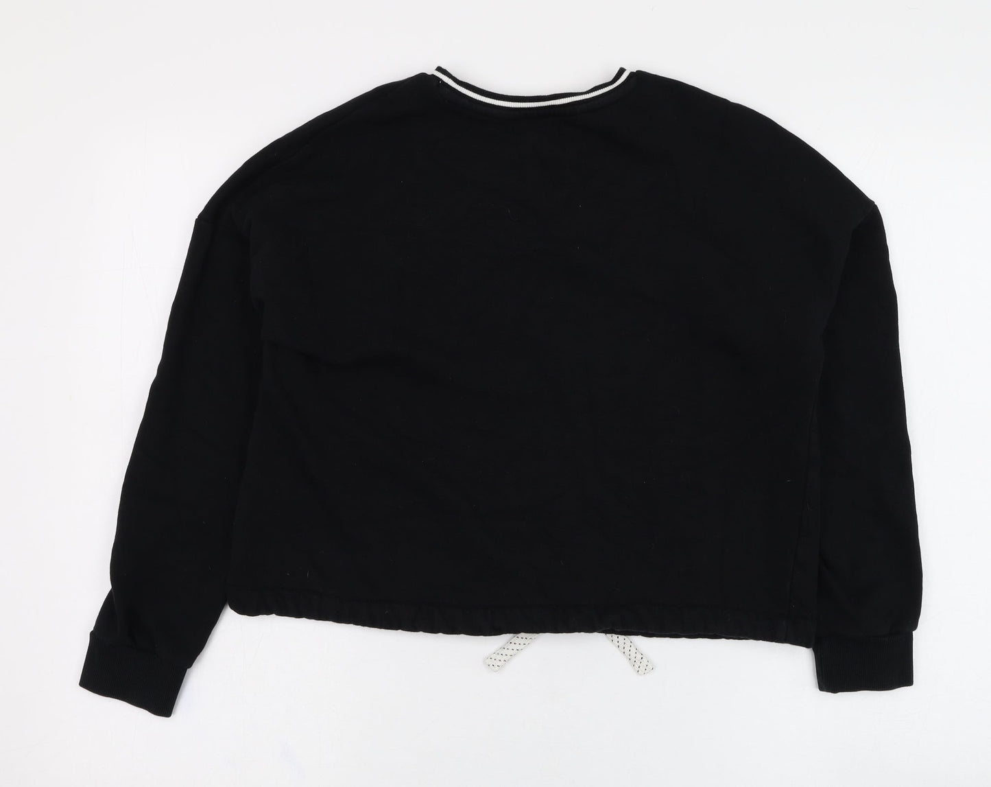 Marks and Spencer Girls Black  Cotton Pullover Sweatshirt Size 12-13 Years  Pullover - Future