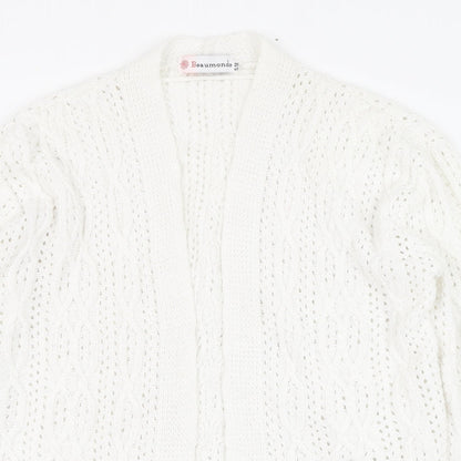 Womens UK Size S Beaumonde Ivory Cardigan Jumper