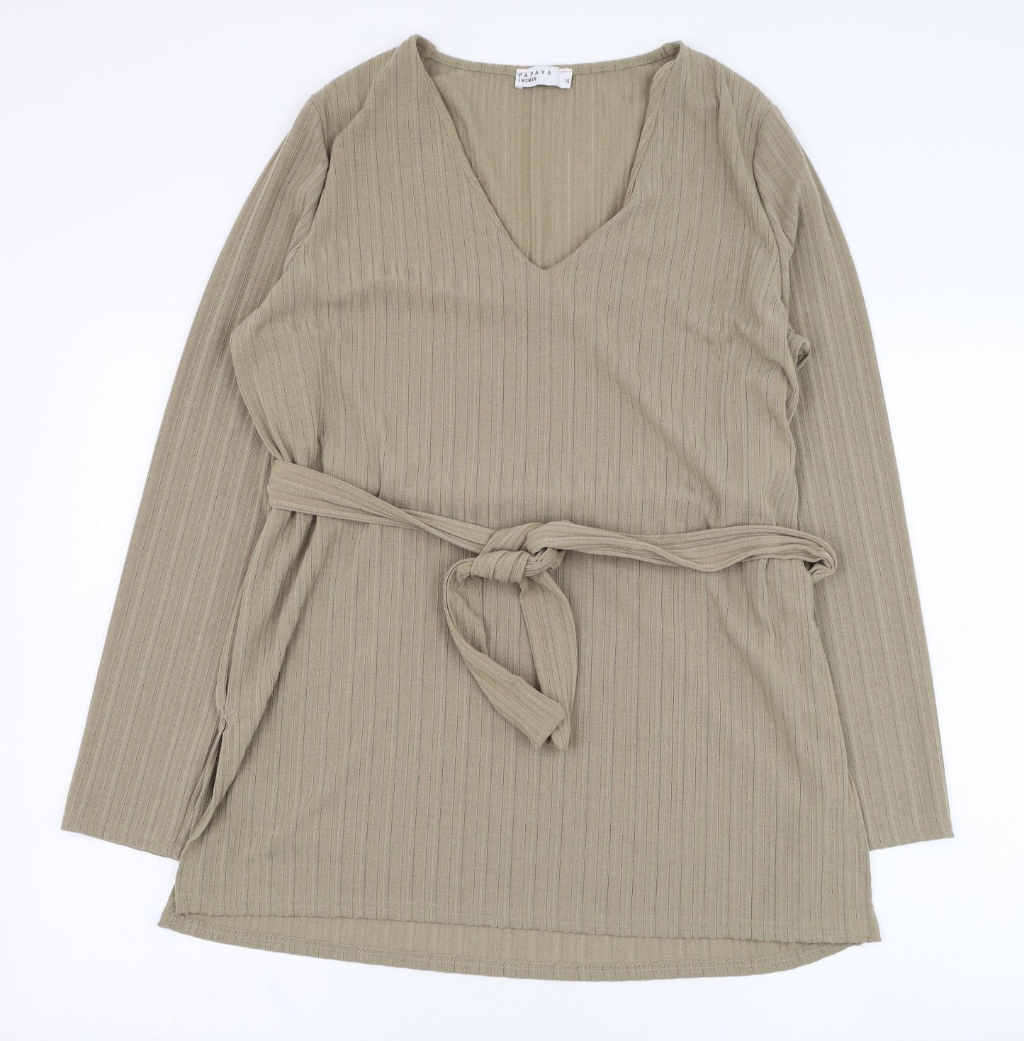 Womens UK Size 16 Papaya Brown Pullover Jumper
