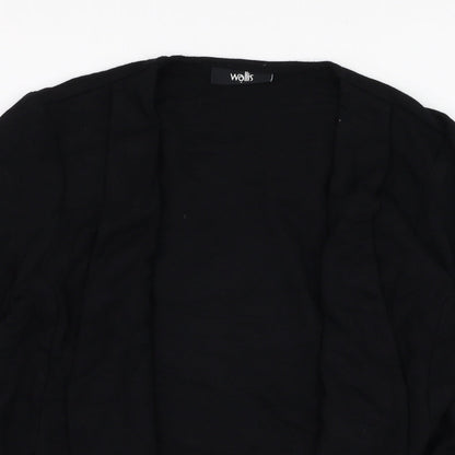 Wallis Womens Black Square Neck  Polyester Cardigan Jumper Size S