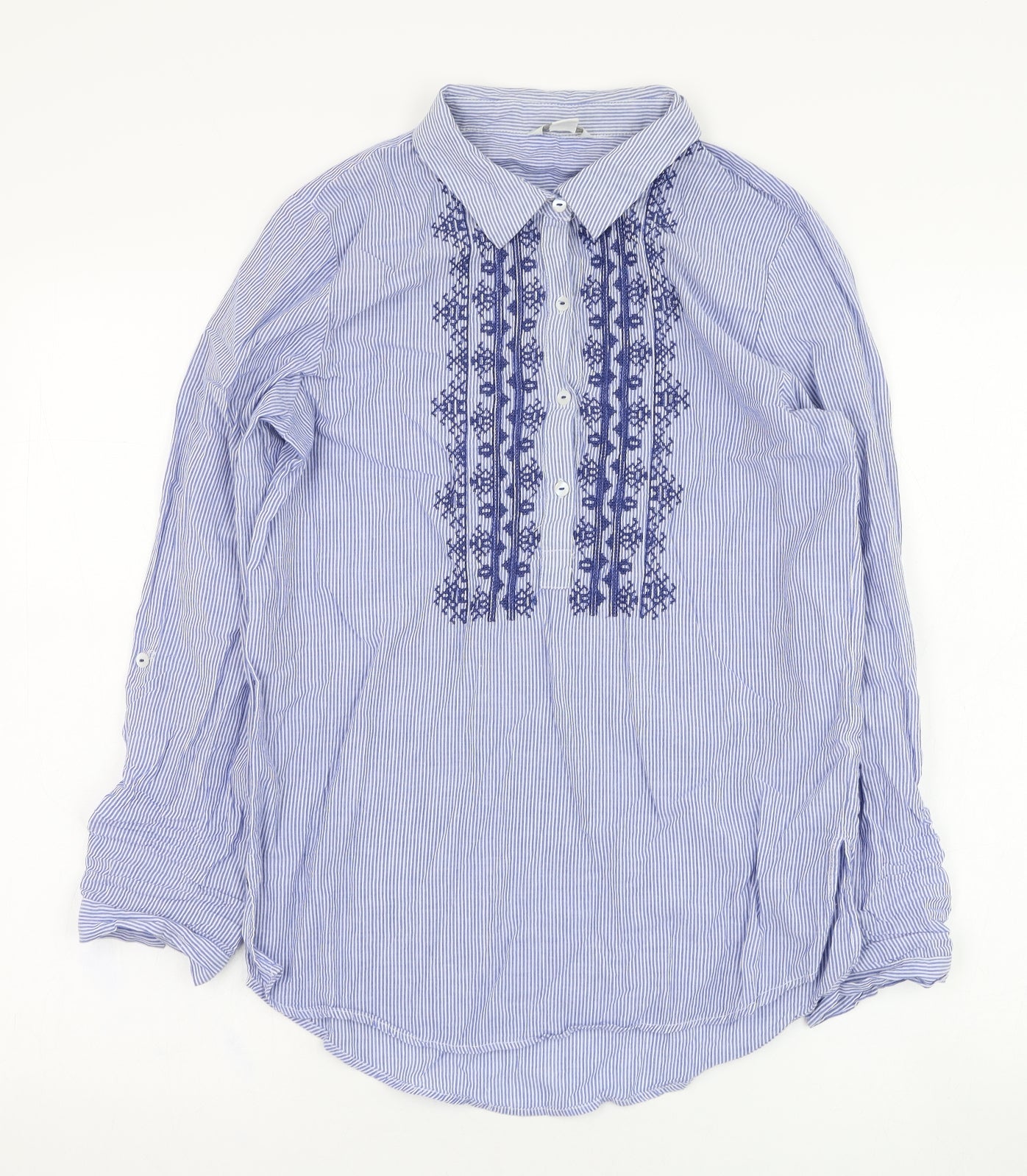 Womens UK Size 8 Monsoon Blue Basic Blouse