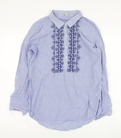 Womens UK Size 8 Monsoon Blue Basic Blouse