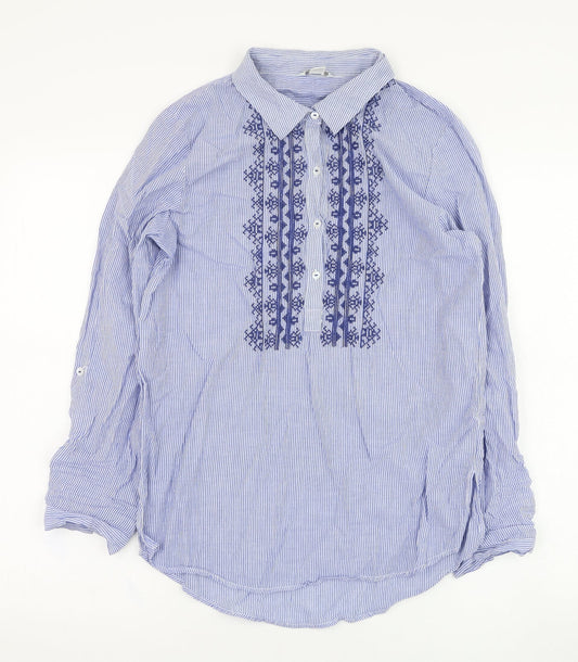 Womens UK Size 8 Monsoon Blue Basic Blouse