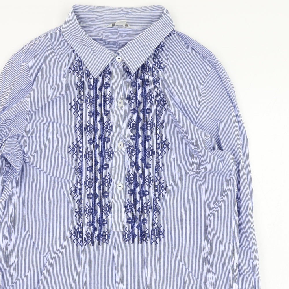 Womens UK Size 8 Monsoon Blue Basic Blouse