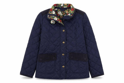 Womens UK Size S Avenue Blue Quilted Coat