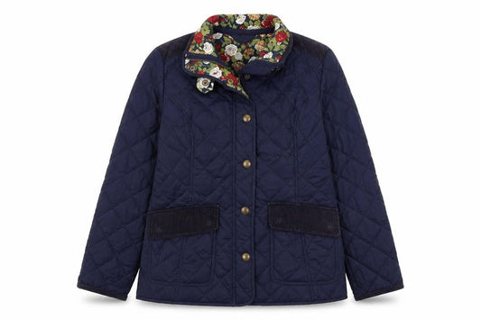 Womens UK Size S Avenue Blue Quilted Coat