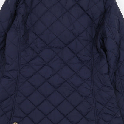 Avenue Womens Blue   Quilted Coat Size S  Zip