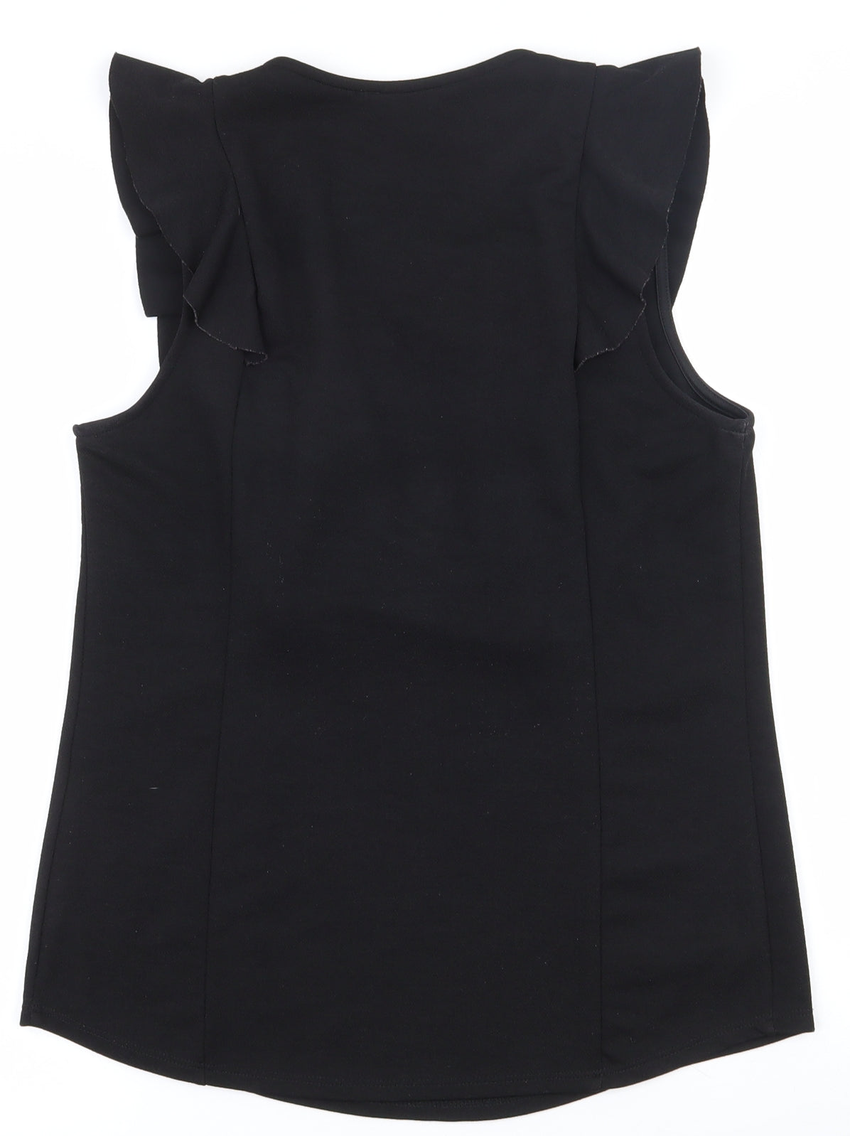 Papaya Womens Black  Polyester Basic Tank Size 10 Round Neck