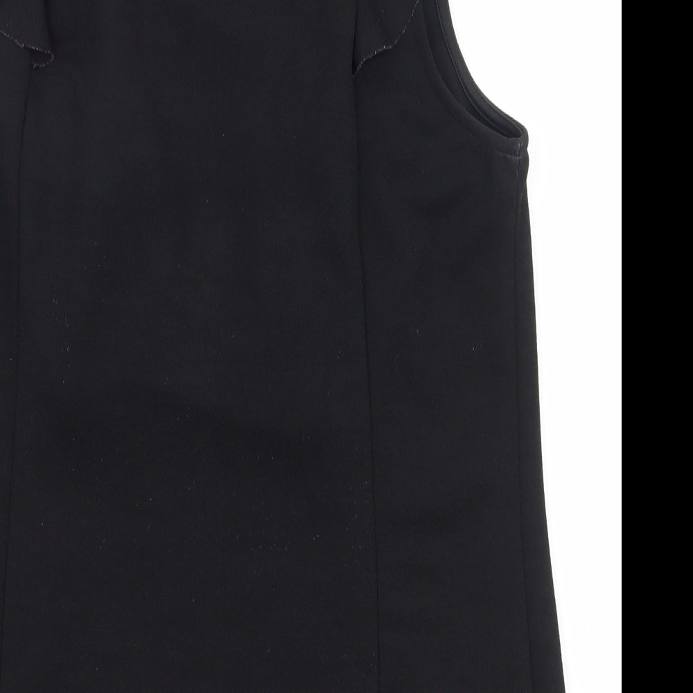 Papaya Womens Black  Polyester Basic Tank Size 10 Round Neck