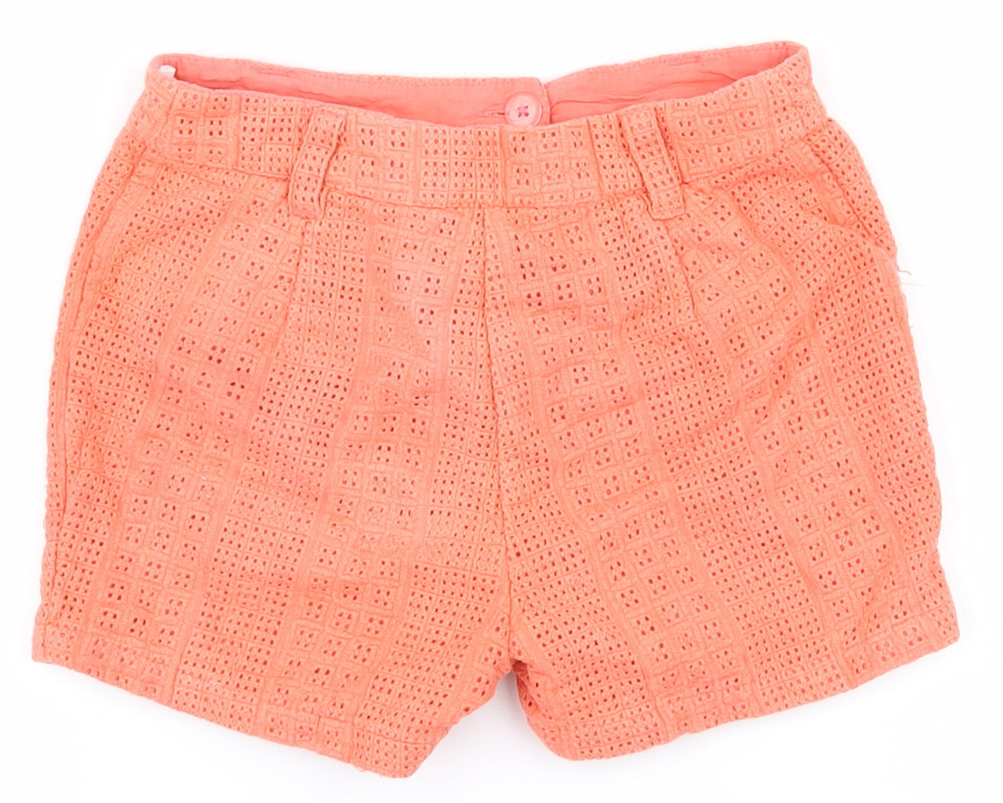 NEXT Girls Pink  100% Cotton Chino Shorts Size 7 Years  Regular Zip