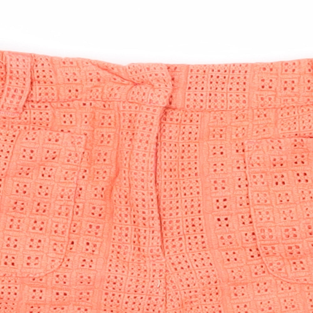 NEXT Girls Pink  100% Cotton Chino Shorts Size 7 Years  Regular Zip