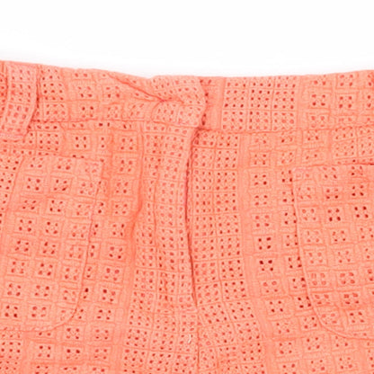 NEXT Girls Pink  100% Cotton Chino Shorts Size 7 Years  Regular Zip