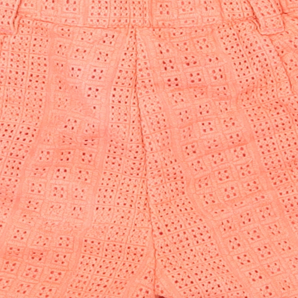 NEXT Girls Pink  100% Cotton Chino Shorts Size 7 Years  Regular Zip