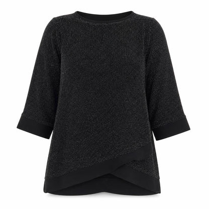 Womens UK Size 10 Quiz Black Basic T-Shirt