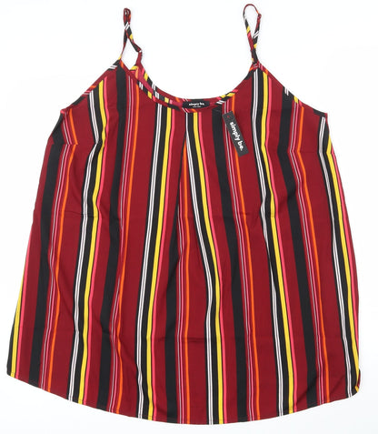 Womens UK Size 14 Simply Be Multicoloured Basic Tank