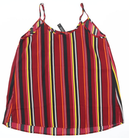 Womens UK Size 14 Simply Be Multicoloured Basic Tank