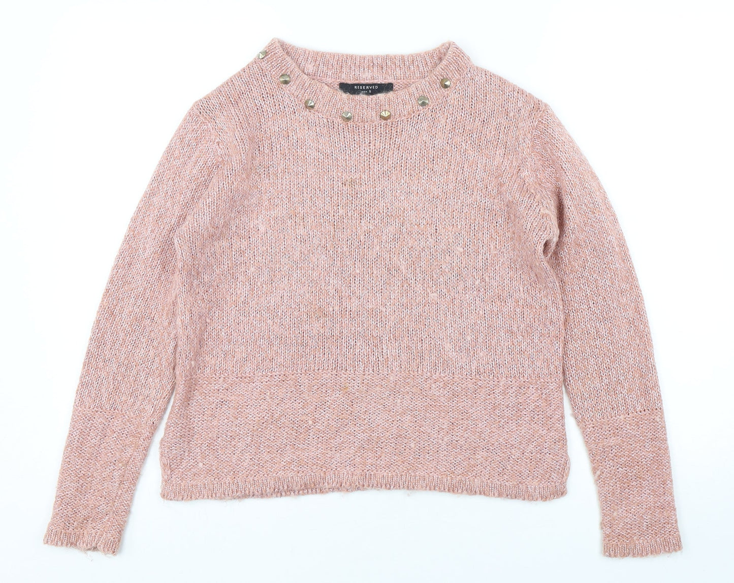 Womens UK Size S RESERVED Pink Pullover Jumper