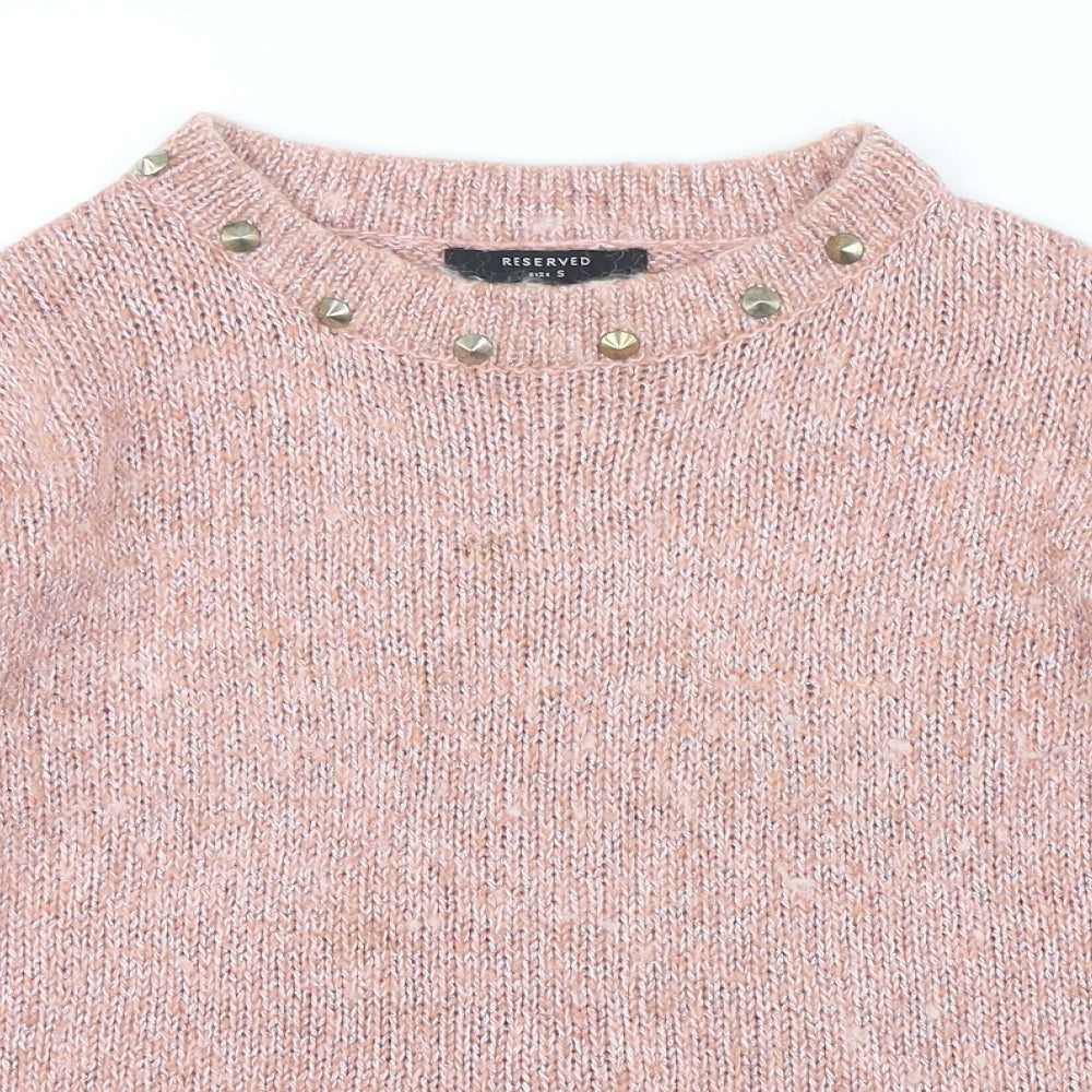 Womens UK Size S RESERVED Pink Pullover Jumper