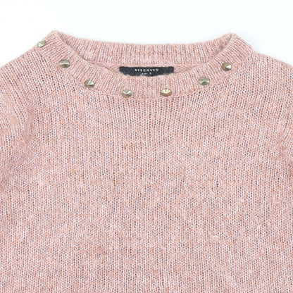 Womens UK Size S RESERVED Pink Pullover Jumper