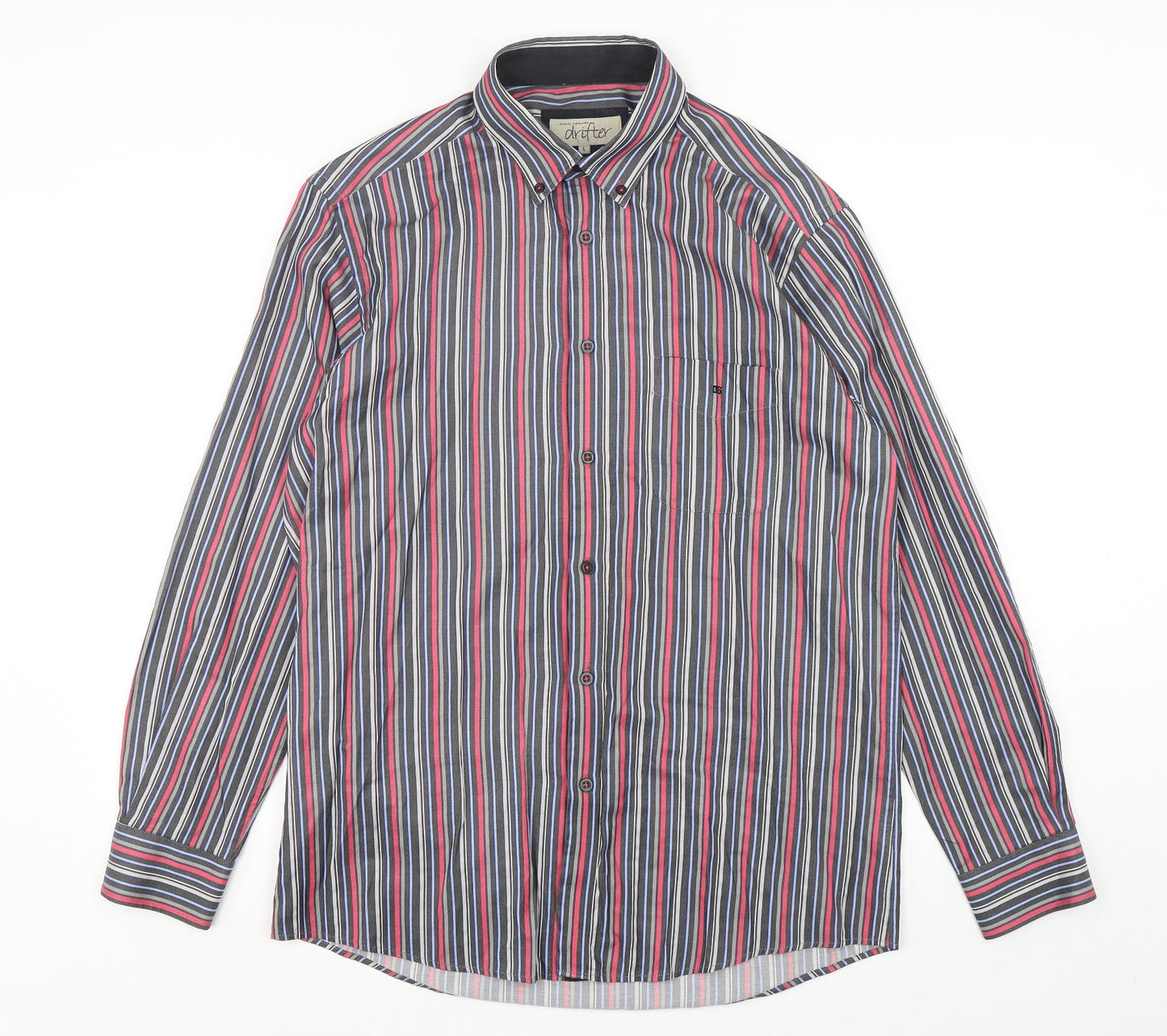Mens UK Size L Daniel Grahame Multicoloured  Button-Up Long Sleeve Casual Shirt
