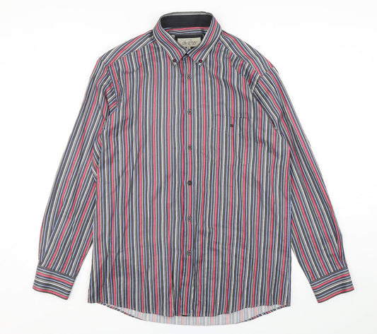 Mens UK Size L Daniel Grahame Multicoloured  Button-Up Long Sleeve Casual Shirt