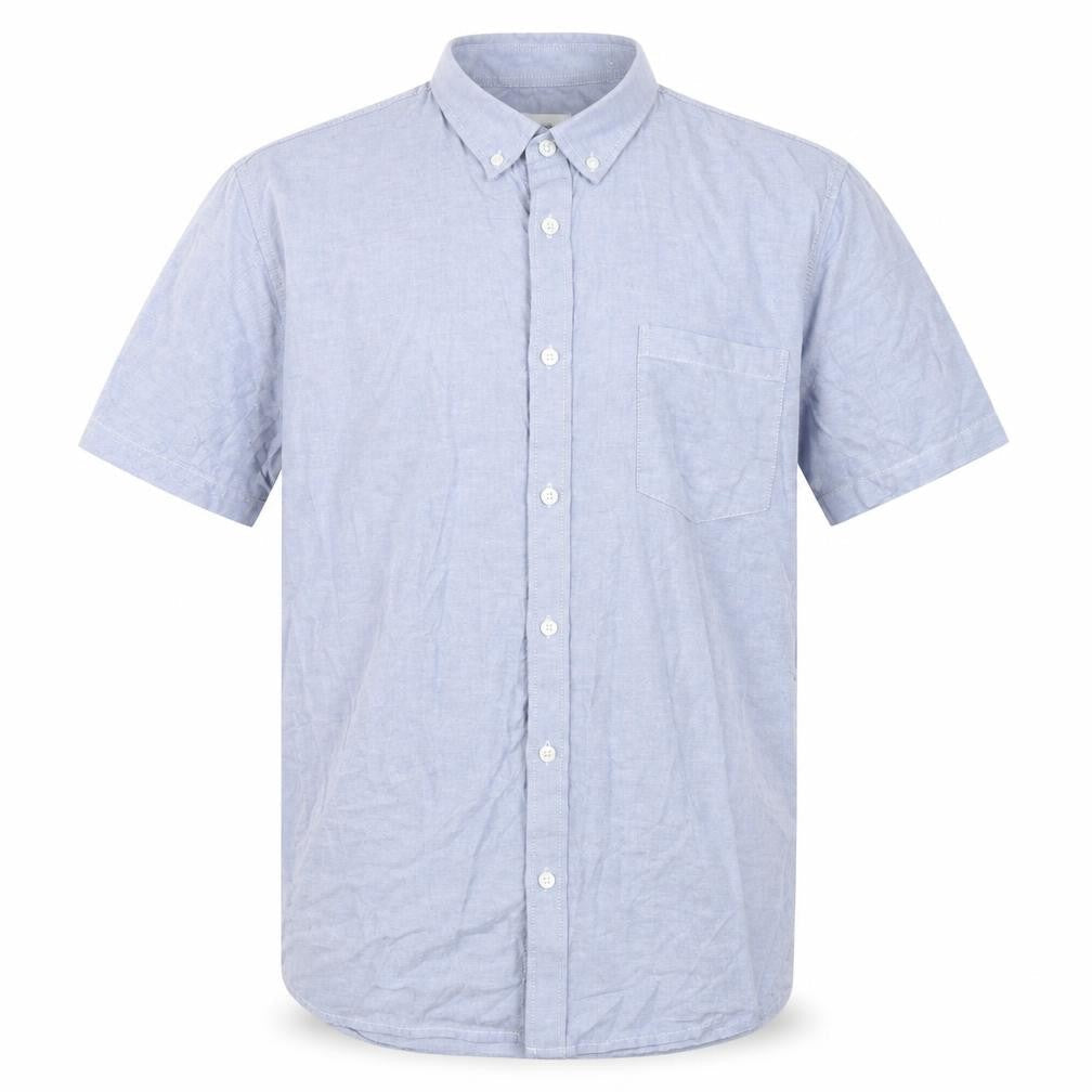 Mens UK Size L Burton Blue  Button-Up Short Sleeve Casual Shirt