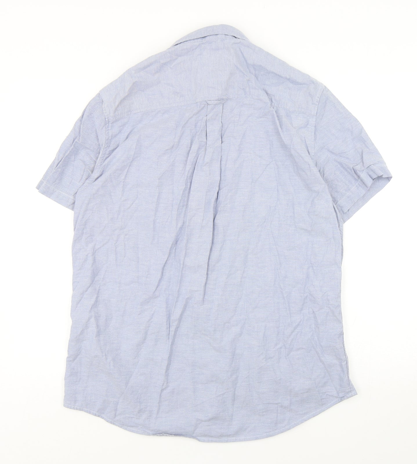 Mens UK Size L Burton Blue  Button-Up Short Sleeve Casual Shirt