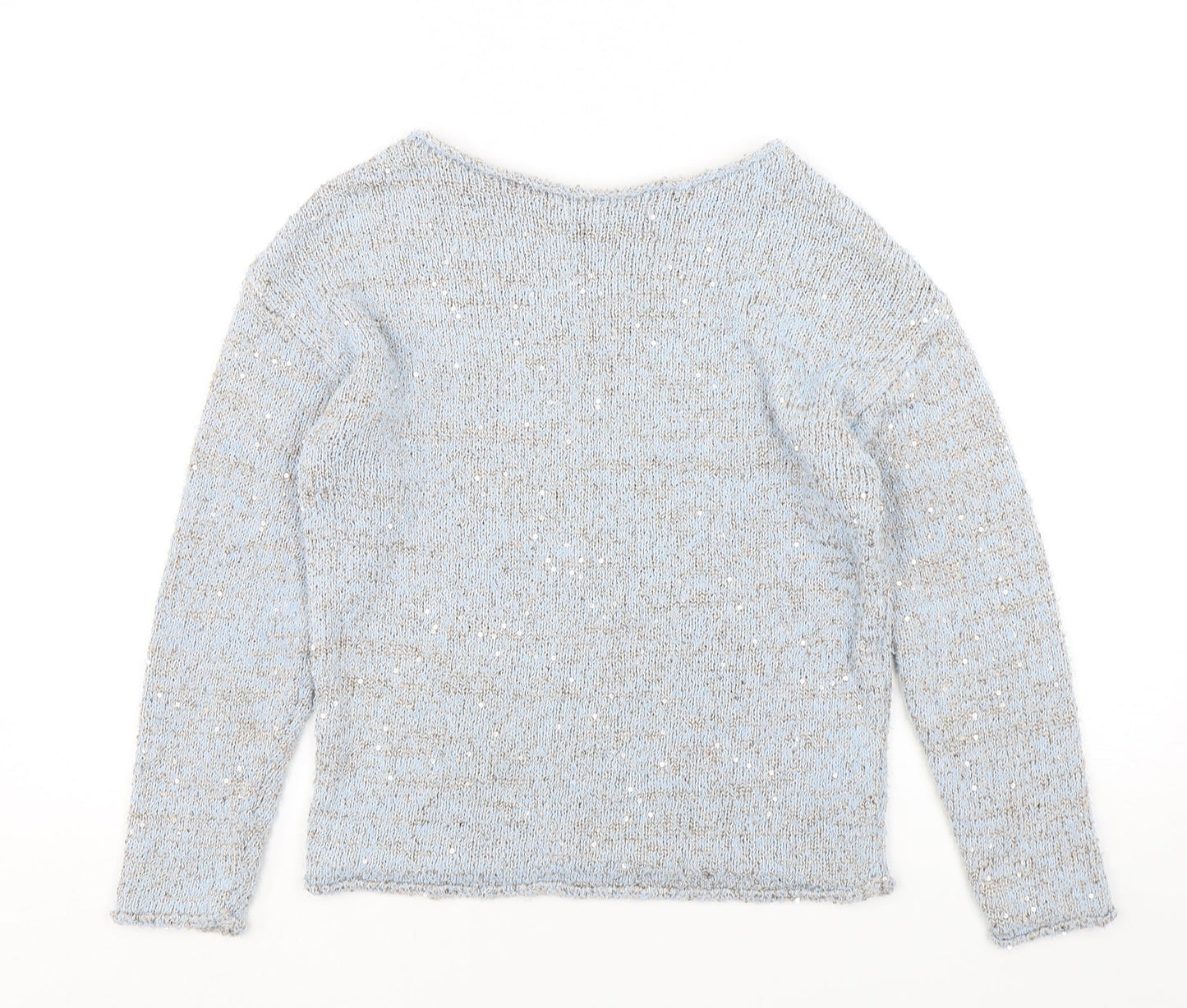 George Womens Blue Round Neck  Polyester Pullover Jumper Size 8