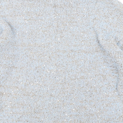 George Womens Blue Round Neck  Polyester Pullover Jumper Size 8