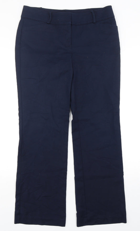 Ann Taylor  Womens Blue  Cotton Trousers  Size 6 L31 in Regular