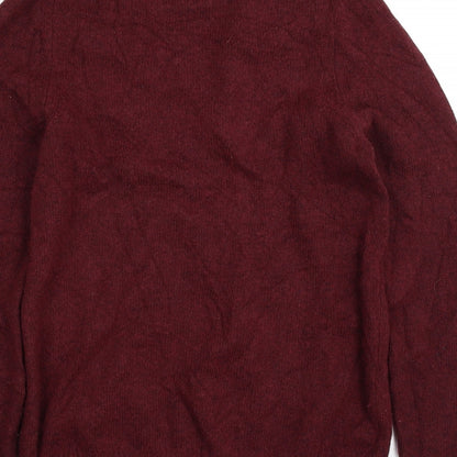 Country Road Mens Purple Crew Neck  Cotton Pullover Jumper Size M