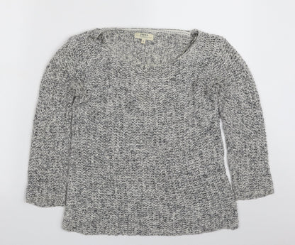 Womens UK Size S Papaya Grey Pullover Jumper