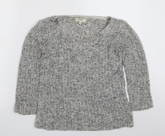Womens UK Size S Papaya Grey Pullover Jumper