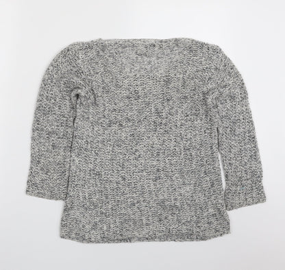 Womens UK Size S Papaya Grey Pullover Jumper
