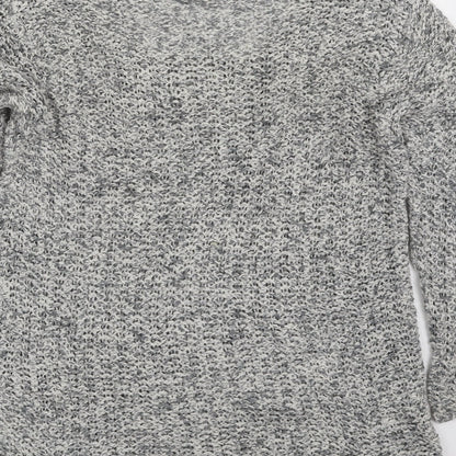 Womens UK Size S Papaya Grey Pullover Jumper
