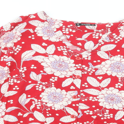 Womens UK Size XL Dunnes Stores Red Basic Blouse