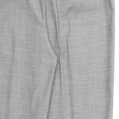 Womens UK Size 16 Marks and Spencer Regular Fit Dress Pants Grey Trousers