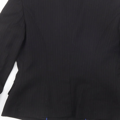 Mexx Womens Black Striped  Kimono Blazer Size 8  Button