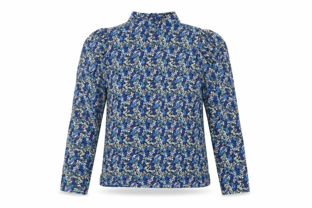 Womens UK Size 8 Girl In Mind Blue Basic Blouse