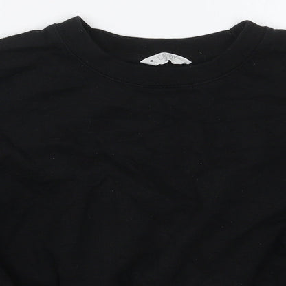 Matalan Girls Black Floral Cotton Pullover Sweatshirt Size 11 Years  Pullover