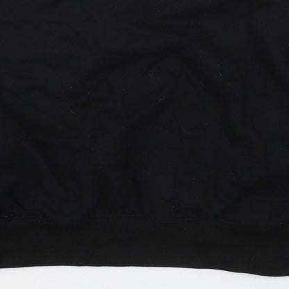 Matalan Girls Black Floral Cotton Pullover Sweatshirt Size 11 Years  Pullover