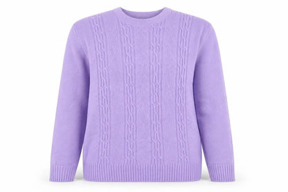 Womens UK Size M Pure & Natural Purple Pullover Jumper