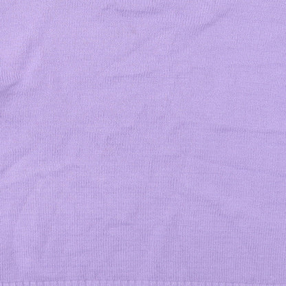Womens UK Size M Pure & Natural Purple Pullover Jumper