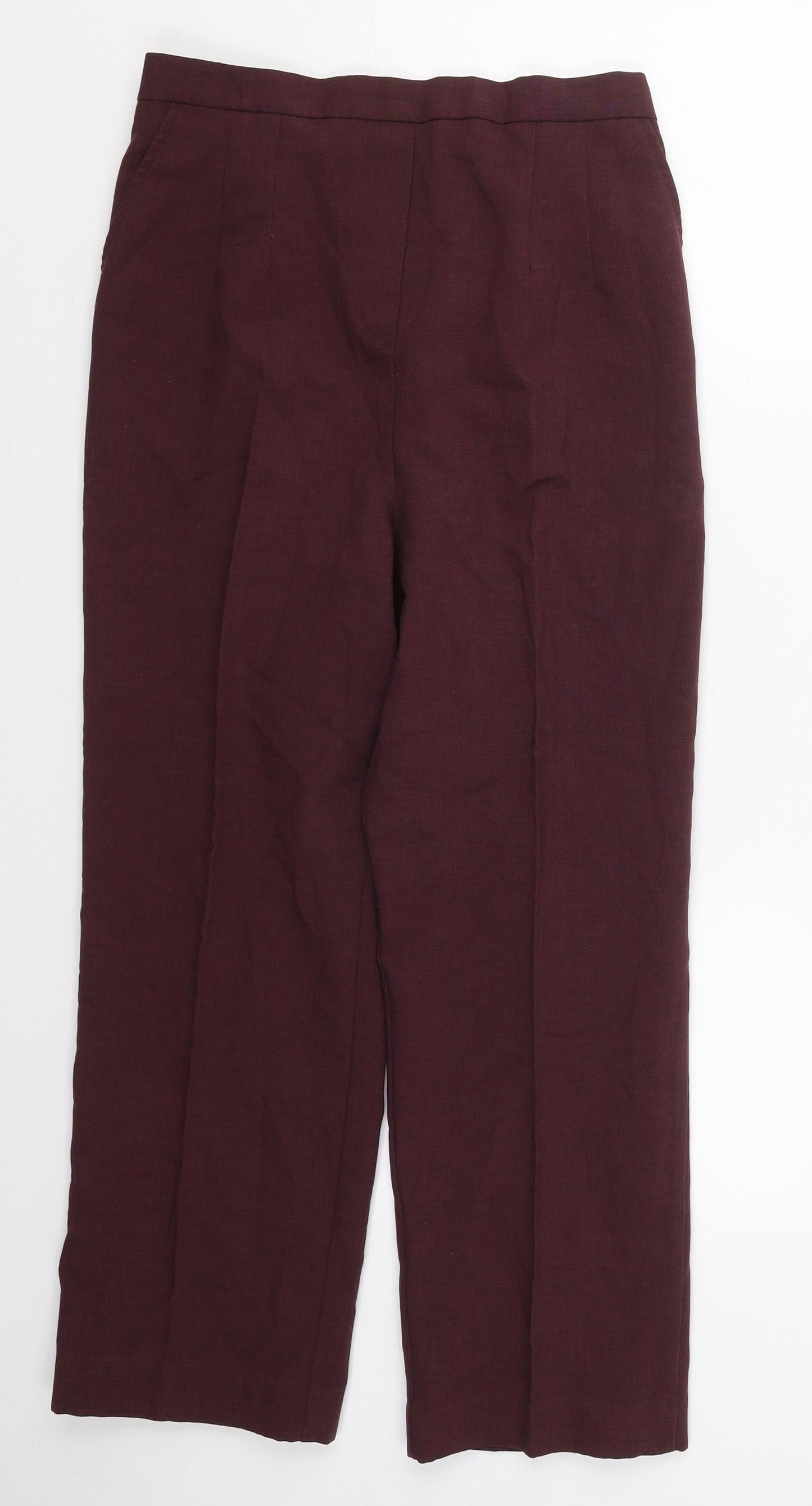 Kira Womens Purple  Polyester Trousers  Size 14 L25 in Regular