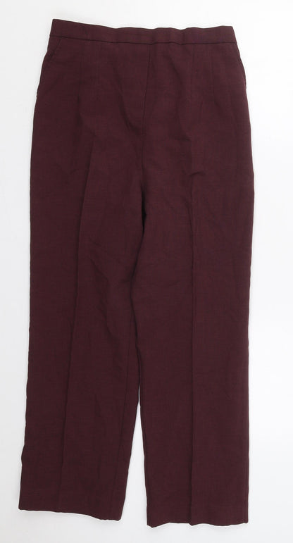 Kira Womens Purple  Polyester Trousers  Size 14 L25 in Regular