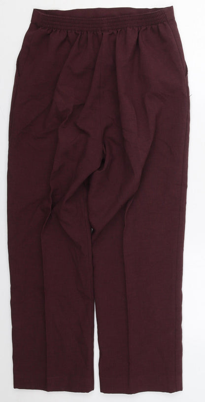 Kira Womens Purple  Polyester Trousers  Size 14 L25 in Regular